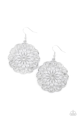 Paparazzi Posy Proposal - White Earrings