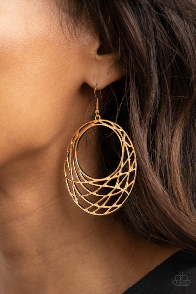 Paparazzi Urban Lineup - Gold Earrings