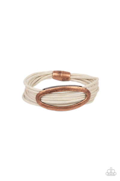 Paparazzi Corded Couture - White Bracelet