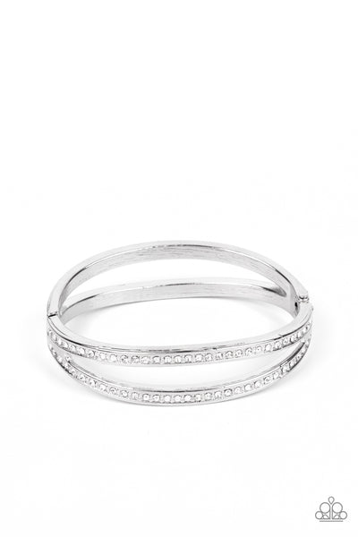 Paparazzi A Show of FIERCE - White Bracelet