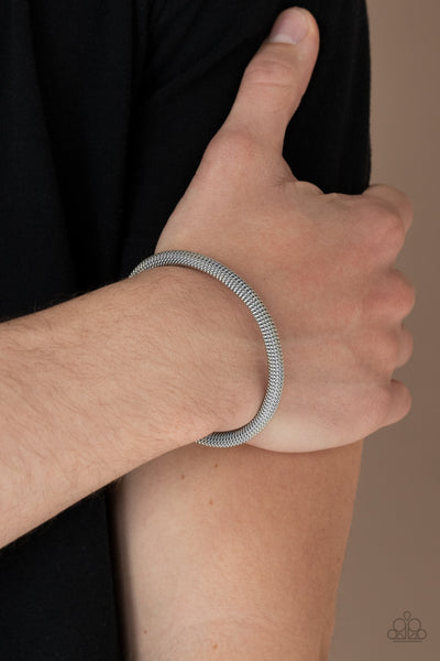 Paparazzi Metro Machiavellian - Silver Bracelet