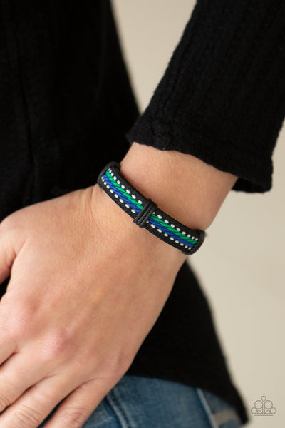 Paparazzi Forging a Trail - Blue Bracelet