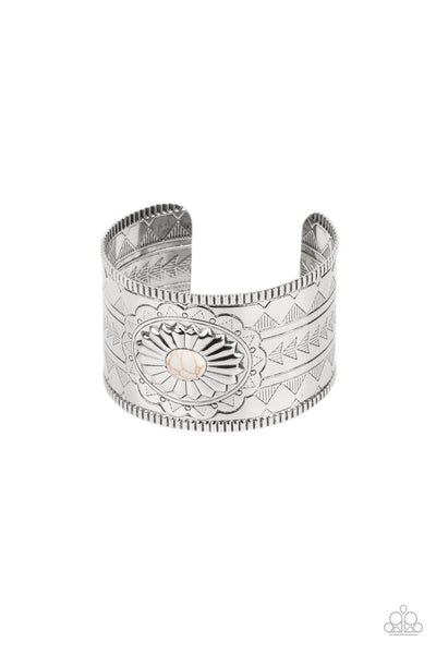 Paparazzi Aztec Artisan - White Bracelet