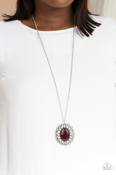 Paparazzi Oh My Medallion - Purple Necklace