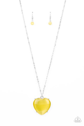 Paparazzi Warmhearted Glow - Yellow Necklace
