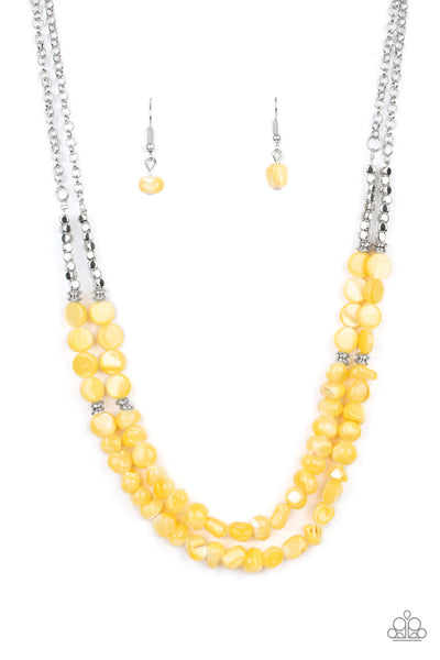 Paparazzi Staycation Status - Yellow Necklace