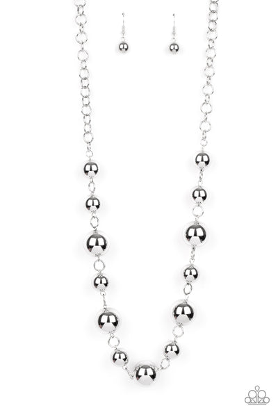 Paparazzi Commanding Composure - Silver Necklace