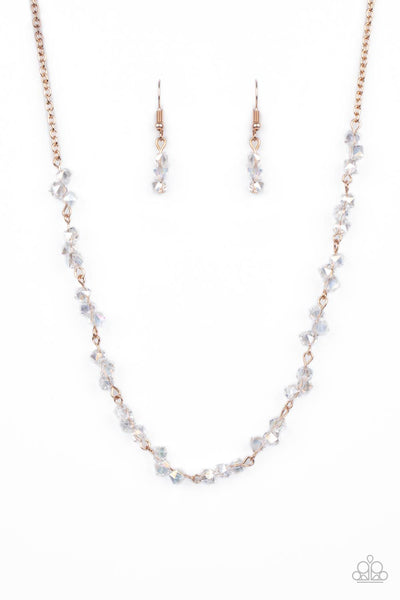 Paparazzi Incredibly Iridescent - Rose Gold Necklace