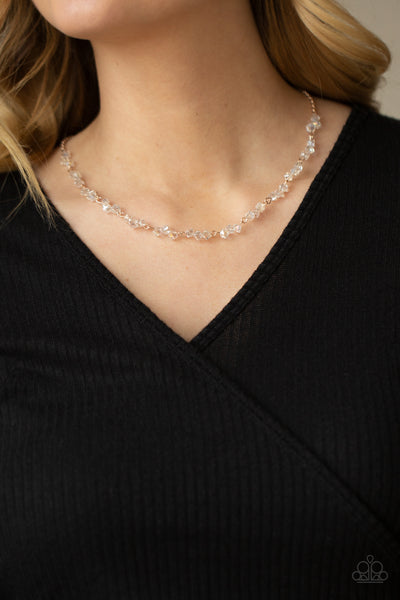 Paparazzi Incredibly Iridescent - Rose Gold Necklace