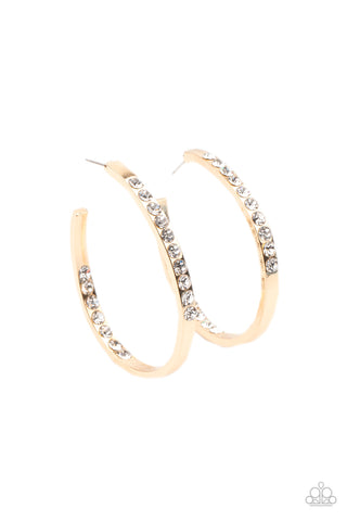 Paparazzi Borderline Brilliance - Gold Earrings