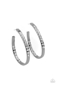 Paparazzi Borderline Brilliance - Black Earrings