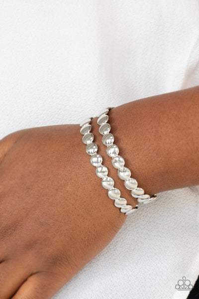 Paparazzi On The Spot Shimmer - Silver Bracelet