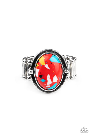 Paparazzi Terrifically Terrazzo - Red Ring