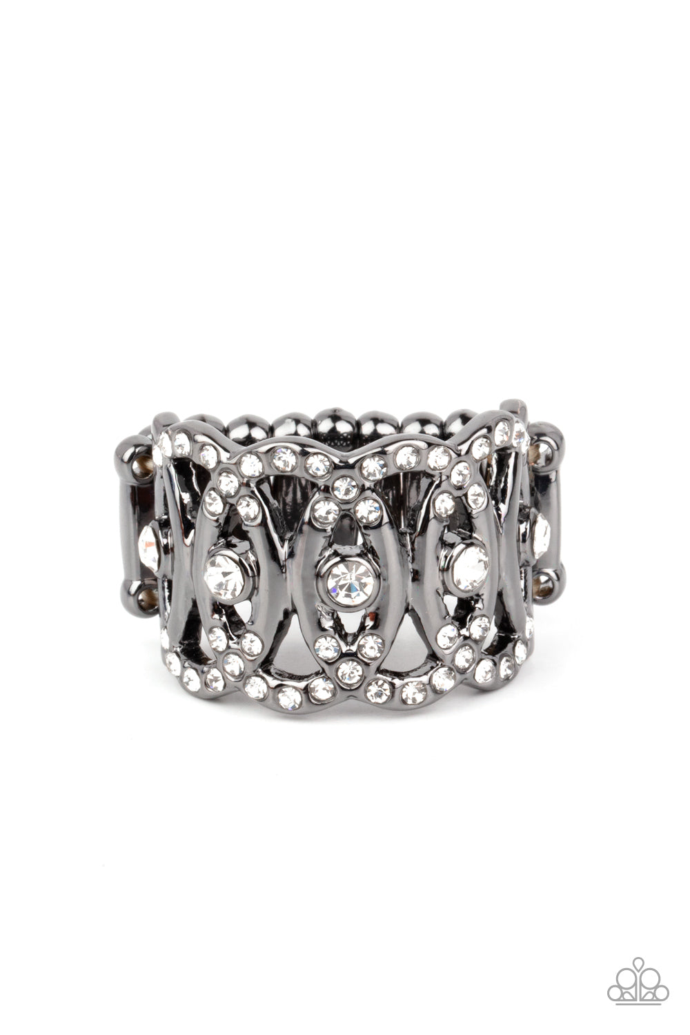 Paparazzi OVAL-Ruled - Black Ring