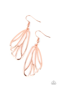 Paparazzi Turn Into A Butterfly - Copper Earrings