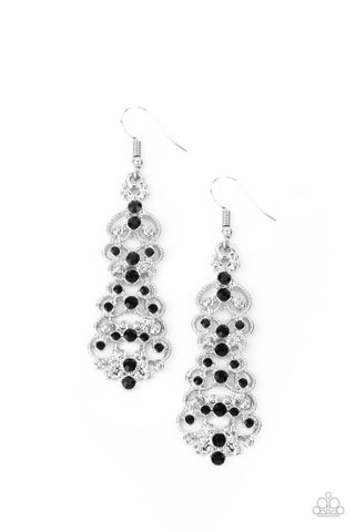 Paparazzi Diva Decorum - Black Earrings