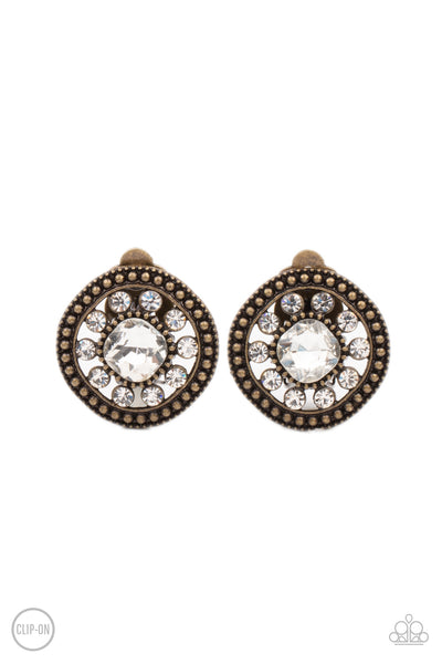 Paparazzi Dazzling Definition - Brass Earrings