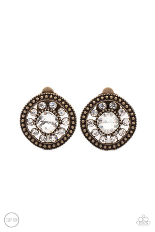 Paparazzi Dazzling Definition - Brass Earrings