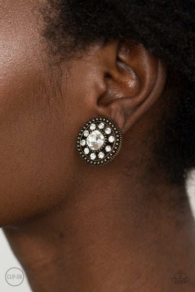 Paparazzi Dazzling Definition - Brass Earrings