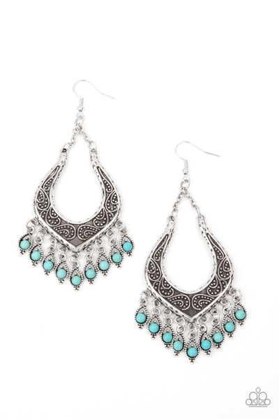 Paparazzi Sahara Fiesta - Blue Earrings