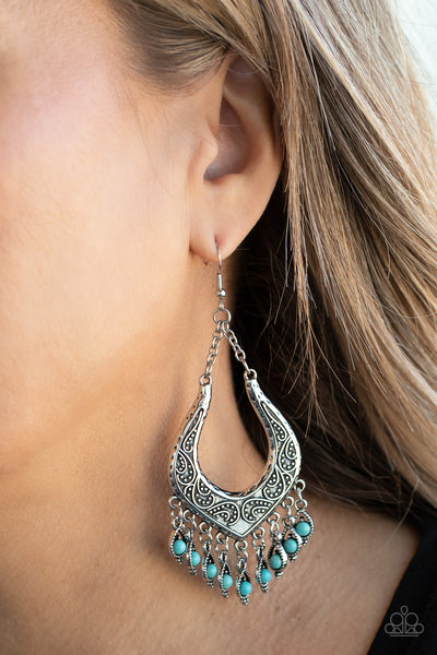 Paparazzi Sahara Fiesta - Blue Earrings