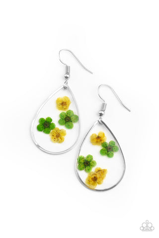 Paparazzi Perennial Prairie - Yellow Earrings