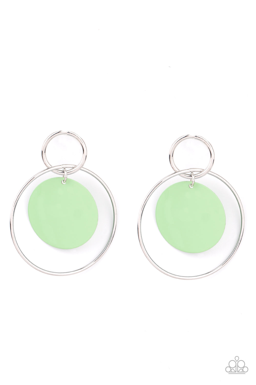 Paparazzi POP, Look, and Listen - Green Earrings