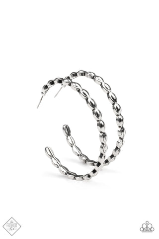 Paparazzi Hoop Hype - Silver Earrings