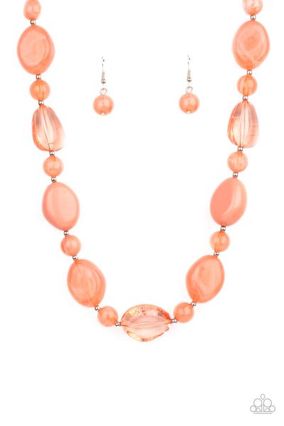 Paparazzi Staycation Stunner - Orange Necklace