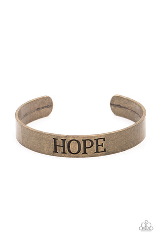 Paparazzi Hope Makes The World Go Round - Brass Bracelet