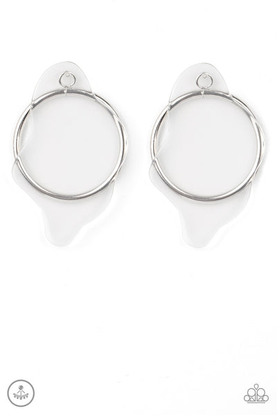 Paparazzi Clear The Way! - White Earrings
