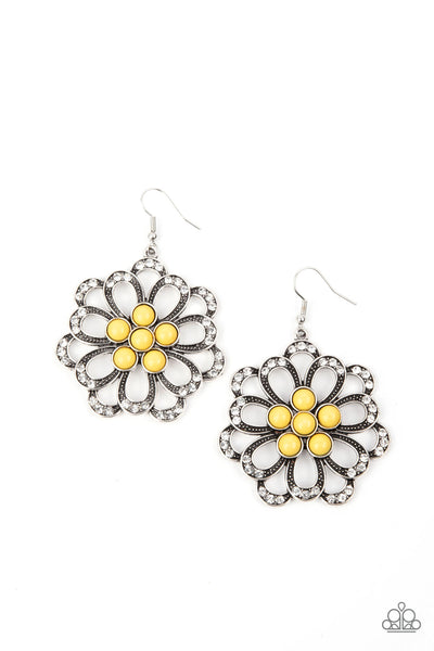 Paparazzi Dazzling Dewdrops - Yellow Earrings