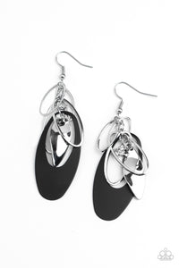 Paparazzi Ambitious Allure - Black Earrings