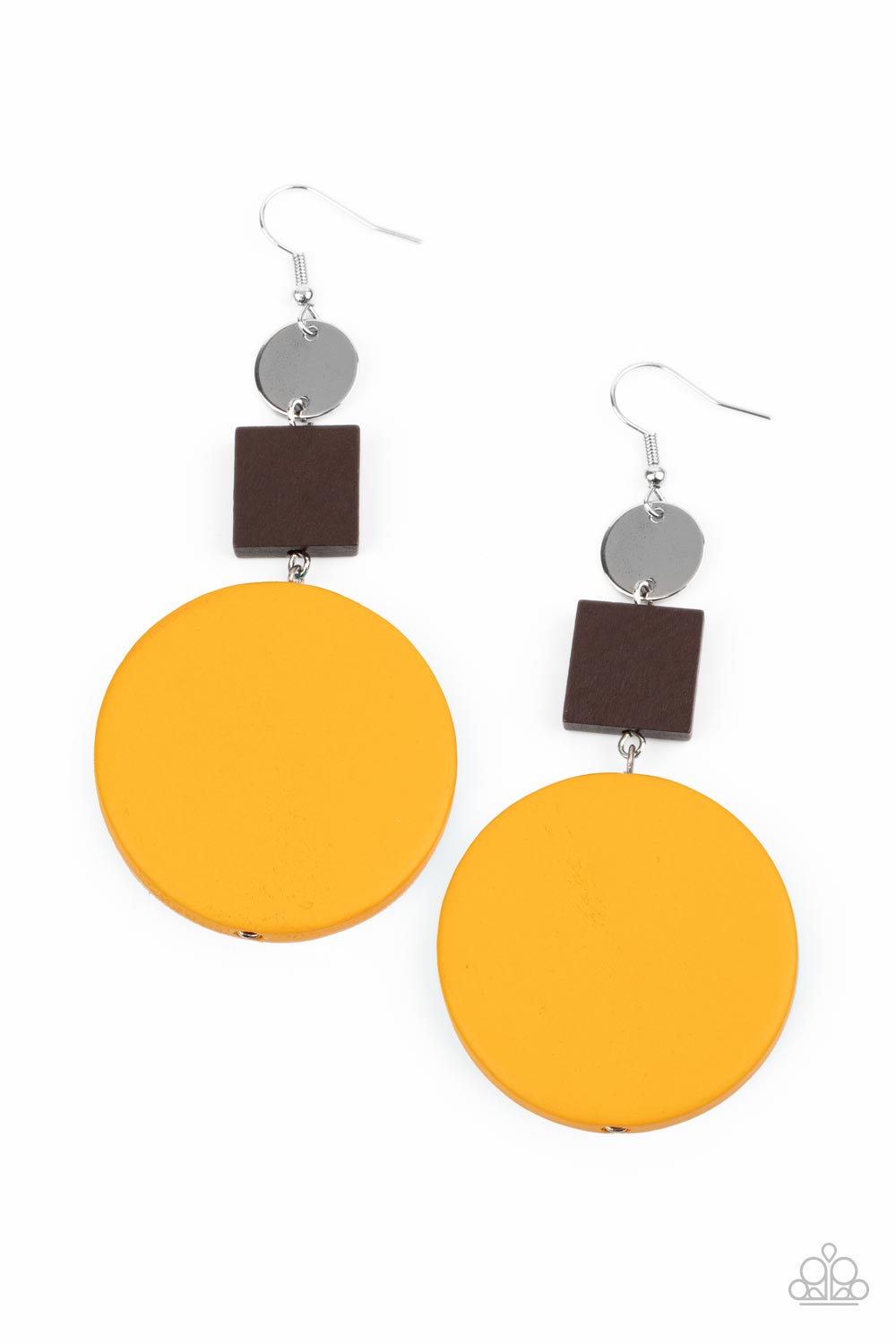 Paparazzi Modern Materials - Yellow Earrings