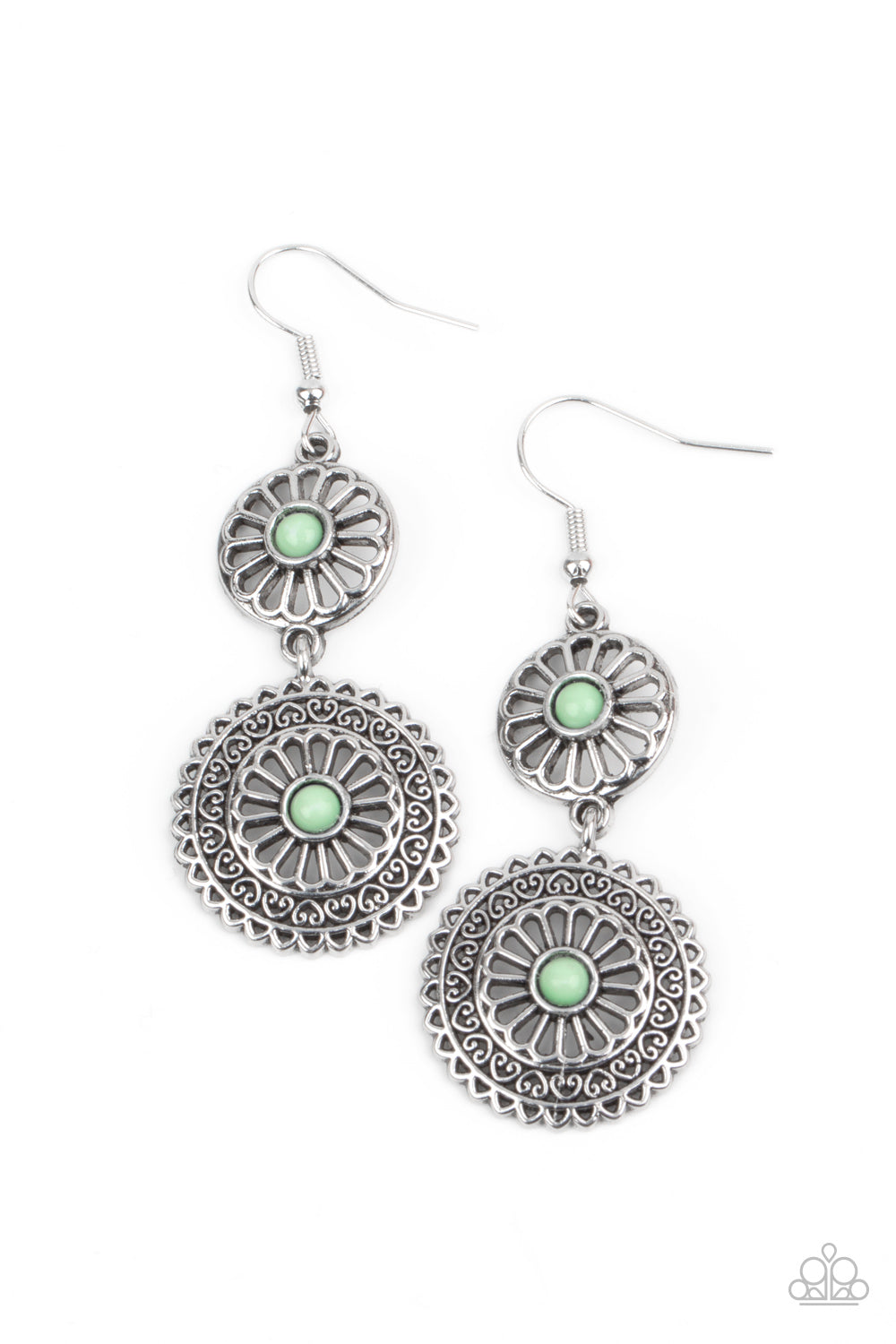 Paparazzi Keep It WHEEL - Green Earrings