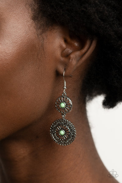 Paparazzi Keep It WHEEL - Green Earrings