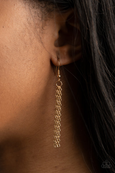Paparazzi 3-D Drama - Gold Necklace
