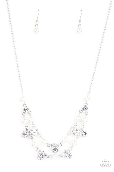 Paparazzi Royal Announcement - White Necklace