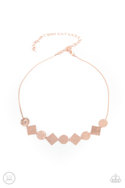 Paparazzi Dont Get Bent Out Of Shape - Copper Necklace