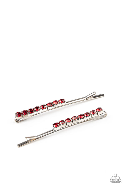 Paparazzi Satisfactory Sparkle - Red Hair Clips