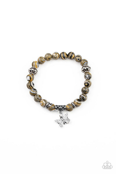Paparazzi Butterfly Wishes - Yellow Bracelet