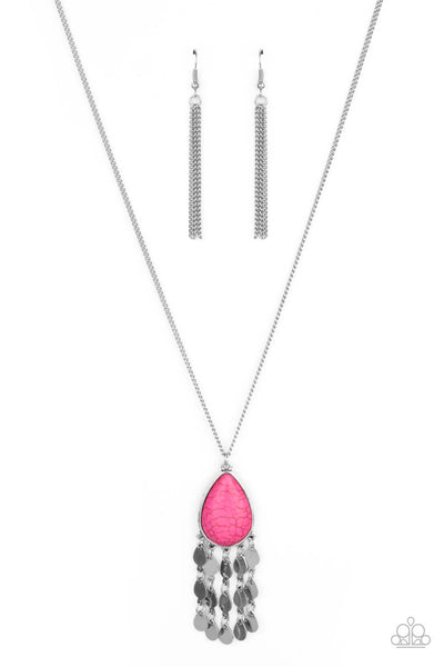 Paparazzi Musically Mojave - Pink Necklace