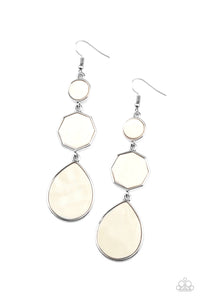 Paparazzi Progressively Posh - White Earrings