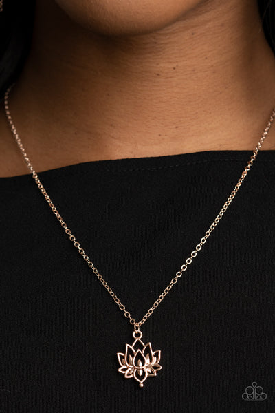 Paparazzi Lotus Retreat - Rose Gold  Necklace