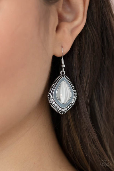 Paparazzi Fearlessly Feminine - Silver Earrings