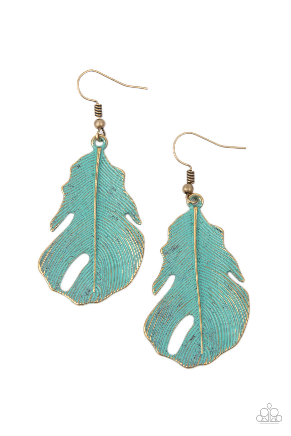 Paparazzi Heads QUILL Roll - Brass Earrings