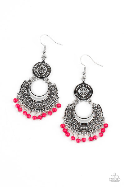 Paparazzi Yes I CANCUN - Pink Earrings