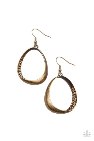 Paparazzi Fiercely Flauntable - Brass Earrings