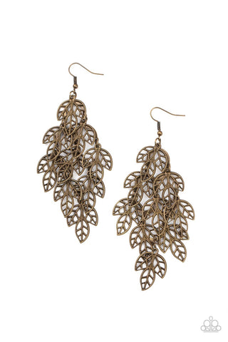 Paparazzi The Shakedown - Brass Earrings