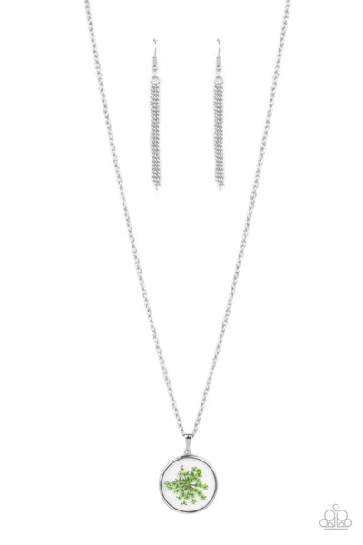 Paparazzi Tea Party Tease - Green Necklace